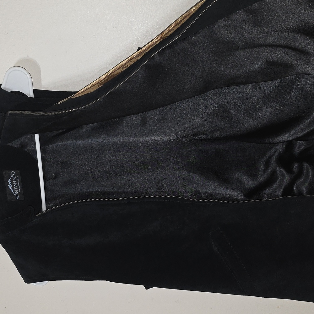 Montanaco Butte Montana Womens Vest Suede Embroidered Feathers Black Size M - Picture 4 of 7